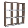 thumbnail image 1 of Cheungs 5377 Metal Wooden Wall Organizer with Front Galvanized - 9 Pocket, 1 of 1