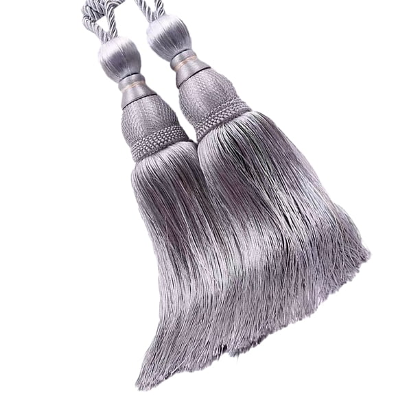 Lazos de cortina Toystoory con borlas de moda 2 piezas decoración del hogar gris