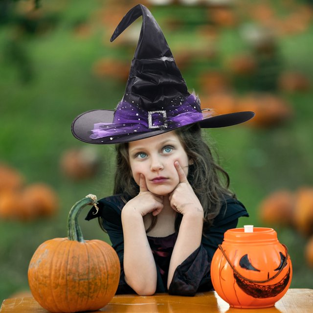Decoraciones de Halloween, adornos de Halloween, sombrero de bruja de Halloween, accesorios de decoración para fiestas, sombrero de bruja, sombrero de bruja de Halloween, sombrero no tejido, suministr