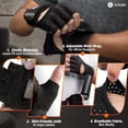 thumbnail image 3 of Guantes de entrenamiento SIMARI acolchados para levantamiento de pesas, sin dedos, negros, 3 of 6