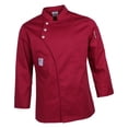 thumbnail image 4 of Chaquetas de Chef Abrigo de Manga Larga Uniformes de Chef Hotel Restaurantes Ropa de Trabajo - Rojo, XL XL rojo Sunnimix uniforme de chaqueta de chef, 4 of 8