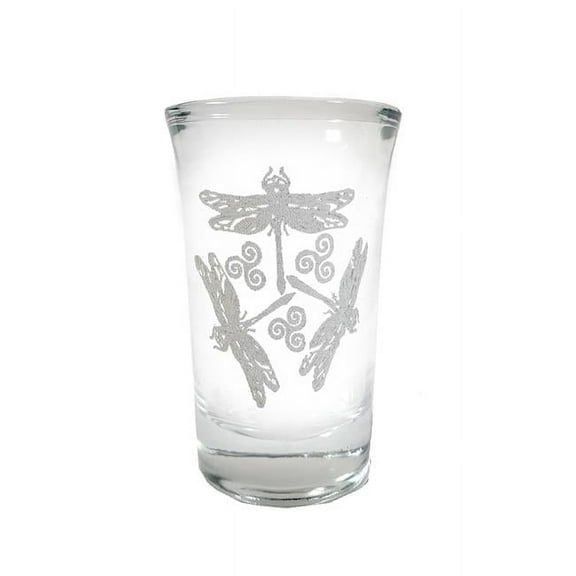 Lyoncraft SHDF02 1.5 oz Dragofly Triskelion Engraved Shot Glass