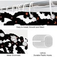 thumbnail image 5 of Halloween Shower Curtain, Happy Halloween Black White Bat Ghost Shower Curtain for Bathroom, Orange Star Moon Holiday Decor Waterproof Fabric Set with 12 Hooks 72x72 in, 5 of 6