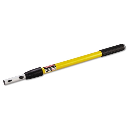 Rubbermaid HYGEN Quick-Connect Extension Handle, 20" to 40", Yellow/Black, Each
