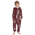 thumbnail image 2 of Soft Big Kids Onesie Pajamas Cozy Loose-Fit Jumpsuits for kids with Pockets for Christmas Lounge & Play Cute Penguin Pattern, 2 of 8