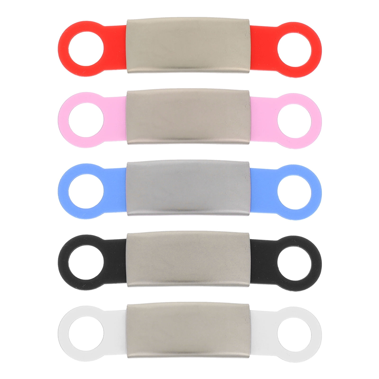 CTIRCHIU 5Pcs Decorative Pet Collar Tags Sturdy Stainless Steel Dog Name Tags Assorted Colors