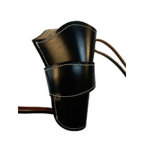 Leather Holster Long Barrel Revolver Pistol Fit Smooth Black - Right Hand