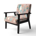 thumbnail image 2 of Designart "Geometric Hexagons Pattern I" Upholstered Transitional Accent Chair - Arm Chair, 2 of 5
