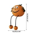 thumbnail image 3 of Cute Resin Fruit Figurines with Dangling Legs – Whimsical Apple, Banana & Strawberry Shelf Sitters for Home Office Desk Decor & Funny Gift, 3 of 7