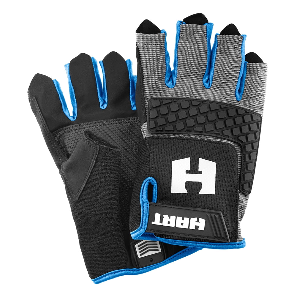 HART Fingerless Impact Utility Gloves, Large