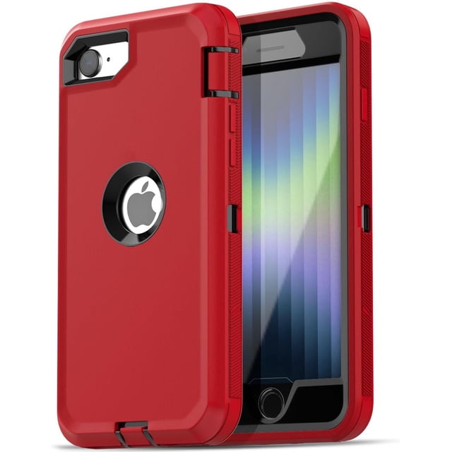 Entronix Funda Resistente para iPhone 11 Pro Max, Triple Capa a Prueba de Golpes y Protección contra Caídas, Color Rojo