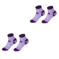 thumbnail image 2 of Eigraketly Calcetines al aire libre Mujeres Hombres Elástico Camping Senderismo Pesca Calcetines que absorben la humedad, verde y morado oscuro y M verde morado oscuro METRO 2piezas Eigraketly CBP501050, 2 of 5