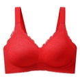 thumbnail image 5 of FhsagQ Bra Women's Bras Camisoles & Tanks Built In Women Comfort Plus Size Unpadded Lace Underwear Adjustable Breathable Underwire Bra Womens Bras White Women Bras Plus Size Costume Outfit Red XXXXXL, 5 of 5