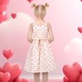 thumbnail image 5 of Sunny Fashion Girls Dress Heart Pocket Valentine Pink Bow Casual Princess Birthday 8 Years, 5 of 8