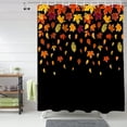 thumbnail image 2 of Fall Shower Curtain Maple Leaf Shower Curtains for Bathroom Give Thanks Black Bath Curtains Sets with Hooks for Autumn Thanksgiving Seasonal Bathroom Decor Polyester Fabric Waterproof 36 x 72 in, 2 of 6