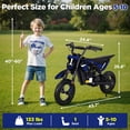 thumbnail image 5 of Wisairt 36V Kids Electric Dirt Bike, 15.5 mph High-Speed Electric Motorcycle Ride on Dirt Bike for Kids Aged 5-10, 133 lbs Max Load, 10-mile Range, Waterproof Seat, Twist Grip Throttle, Blue, 5 of 10
