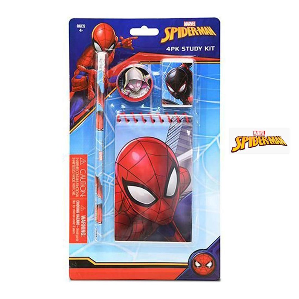 Marvel Spiderman 4pk Study Kit