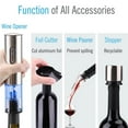 thumbnail image 4 of maytalsory Electric Wine Bottle Opener Set Automatic USB Rechargeable Visual Multifunctional Bottle Opener Foil Cutter Vacuum Stopper Wine Pourer for Home Restaurant Wedding, 4 of 6