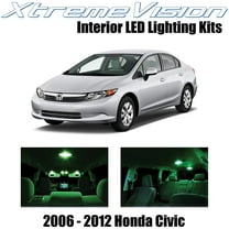 XtremeVision Interior LED for Honda Civic 2006-2012 10 pcs Green Interior LED Kit Installation Tool