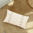 thumbnail image 4 of Embroidered Pillow under $5! kkbbma Embroidered Rose Flower Pillow, Sofa Bed Lumbar Support Cushion, Decorative Throw Pillowcase, Floral Home Decor Accent, Holiday Gift Idea, 4 of 6