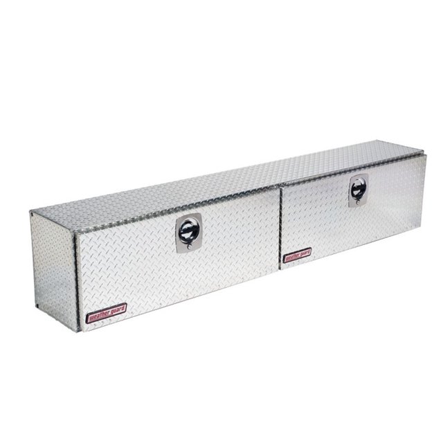 Weather Guard Tool Box 390-0-02 Hi-Side; Top Side; 2 Doors; Diamond Tread; Bright; Aluminum