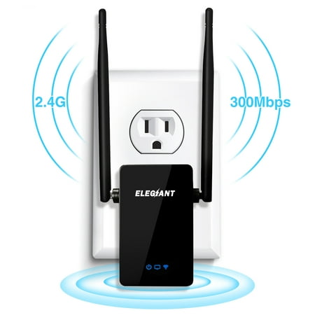 Wireless Repeater, ELEGIANT 3 in 1 Mode Dual Band 300mbps Wireless Mini WiFi Enterprise Router Components Router/Hotspot Extender Amplifier Signal Amplifier with 2 External Antennas and 360