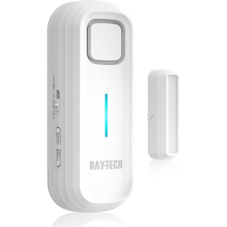 DAYTECH Fridge Door Alarm, Plastic Wireless Refrigerator Alert with 1–4 Mins Delay, 0–120 Db Volume for Freezer and Home, White