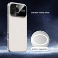 thumbnail image 2 of Dteck Magnetic Case for iPhone 16 Pro,Luxury Leather Case Compatible with MagSafe Shockproof Heat Dissipation Bumper Cover for iPhone 16 Pro,White, 2 of 8