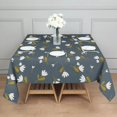 thumbnail image 4 of 52x52 Inch Waterproof Square Tablecloth, Thickened Polyester Table Cover for Dining & Parties, Floral Print, 4 of 6