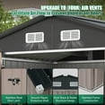 thumbnail image 4 of Clouddwell 7.5x5 ft. Outdoor Storage Shed, Brown Metal Garden Shed with Double Lockable Doors for Backyard, Patio, 4 of 8