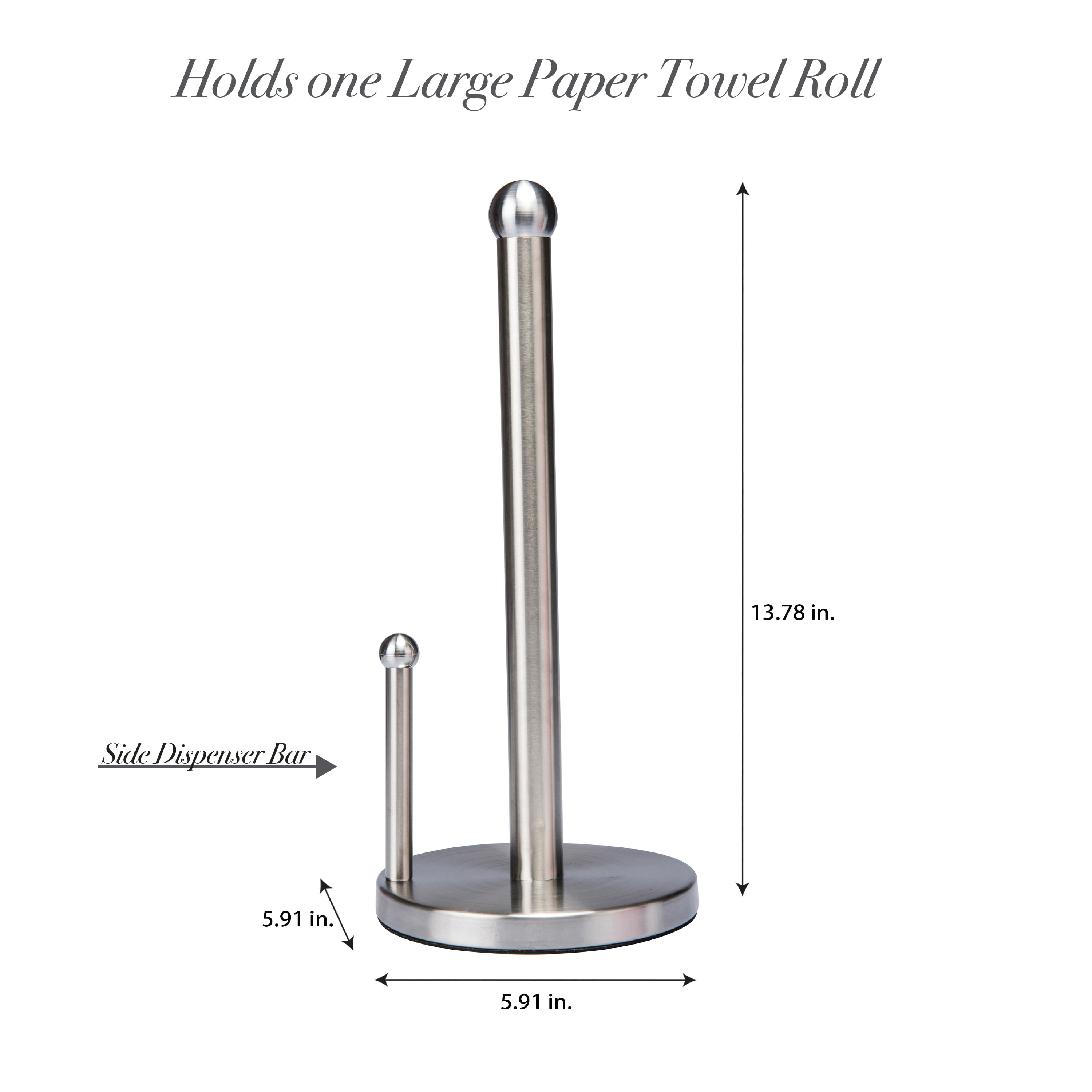 Kitchen Details Paper Towel Holder in White with Deluxe Tension