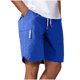 thumbnail image 1 of pstuiky Pantalones cortos para hombre, Pantalones cortos casuales de cintura elástica con bolsillos sólidos para hombre, pantalones cortos rectos, pantalones deportivos, 1 of 3