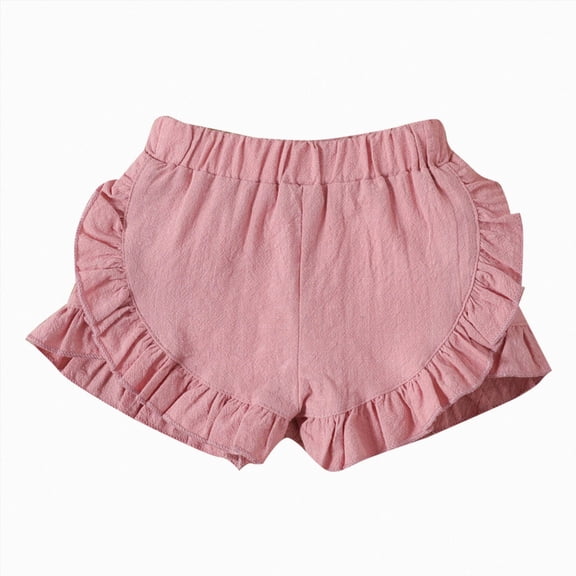 WUANDIXFA Baby Girls Bike Shorts Toddler Girl Athletic Dance Short Soft Cotton Summer Clothes,Red,18-24 Months