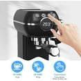 thumbnail image 2 of HBN Espresso Machine, 20 Bar Professional Espresso Maker with Milk Frother Steam Wand, Compact Coffee Machine with 27oz Removable Water Tank for Cappuccino, Latte, Americano, 2 of 8
