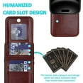 thumbnail image 4 of Dteck Wallet Phone Case for iPhone 17 Pro Case with Card Holder, Flip Cell Phone Wallet PU Leather Wallet Case for iPhone 17 Pro for Men Women, Brown, 4 of 6