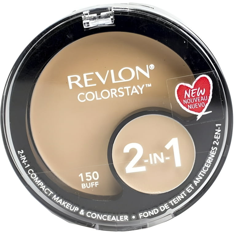 Revlon Colorstay 2-in-1 Compact Makeup & Concealer, Buff, all day
