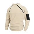 thumbnail image 1 of QHFBli Chandail à Col Rond Rayé pour Homme Chandail d'Automne Hiver pour Homme Coupe Ajustée Col Montant Manches Longues Chandail Décontracté Veste en Corail Chandail Sans Capuche, 1 of 7