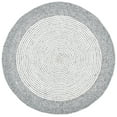 thumbnail image 2 of SAFAVIEH Braided Lars Geometric Reversible Area Rug, Gray/Ivory, 5' x 5' Round, 2 of 11