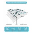 thumbnail image 4 of Twin Quilt Bedding Set, Teal Green Botanical Reversible Summer Quilt 3 Pieces, Watercolor Spring Floral Summer Leaf Lightweight Bedspreads Coverlets with 2 Pillow Shams for All Seasons, 4 of 5