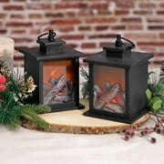 LED Decorative Lanterns - Set of 12 - Kate Aspen Vintage Rustic Home Décor Lantern Tabel Centerpiece for Wedding, Bridal Shower, Anniversary Party - Tokyo Black