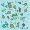 thumbnail image 1 of Ahgly Company Machine Washable Indoor Square Transitional Cadet Blue Green Area Rugs, 4' Square, 1 of 7