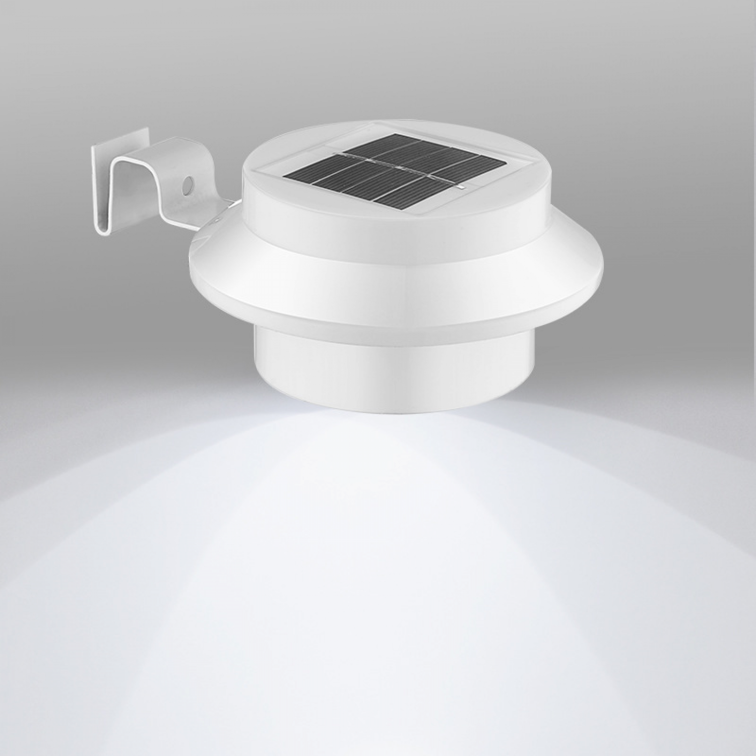 JUSTUP Solar Fence Lights Outdoor Gutter Light Waterproof for Deck