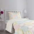 thumbnail image 5 of Ambesonne Pastel Quilted Bedspread Set 2 Pcs, Big Spots Overlapping, Twin Size, Multicolor, 5 of 6