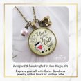 thumbnail image 4 of Coffee Necklace Love Latte Romantic Gutsy Goodness Adult Female Bronze Metal Jewelry, 4 of 8