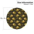 thumbnail image 2 of Rateoe Cute Cartoon Bees Drawing Drink Coasters Set of 4 Leather Coasters Spill Protection for Table Desk,Durable and Non Slip Leather Coaster ,4 Inches Drink Mats-Round Shape, 2 of 6