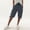 Dark Gray, variant on Nhthy Women's Casual Loose Solid Capri Pants, Elastic Waist Pocket Design, Relaxed Fit 7/8 Cropped Trousers for Daily Outdoor Khaki XXL