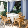 thumbnail image 2 of Navy Blue Ombre Outdoor Curtains for Patio Waterproof, Windproof Privacy Curtains with Weighted Bottom, Modern Gradient Abstract Art Outside Drapes for Picnic Garage Backyard Cabana 54"x95" 1 Panel, 2 of 8