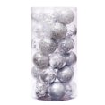 thumbnail image 2 of HESHENG 60mm Christmas Tree Ball Hanging Ornaments, 24pc Bright Color Matte Finish Smooth Surface Shatterproof Xmas Tree Glitter Balls Christmas Party Ornament , Sliver, 2 of 7