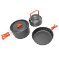 thumbnail image 4 of Outdoor Camping Pot Set, Widely Applicable High Temperature Resistance Outdoor Cookware Set Hard Anodized Well Designed Convenient To Store  For Hiking Orange, 4 of 8