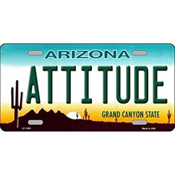 Smart Blonde Arizona Attitude Novelty Metal License Plate LP-1089